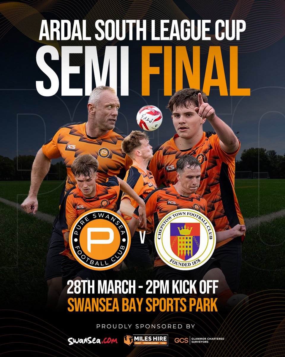 Ardal South League Cup Semi Final 🏆 

All focus is on this Saturdays Semi Final versus <a href="/ChepstowTownAFC/">Chepstow Town A.F.C</a> ! 

⏰ 2.30pm Kick Off
🏟️ Swansea Bay Sports Park, SA2 8QB
💷 £5 Adults, £3 Concession, £2 for U16s wearing a Pure Kit and £1 for Swansea University students!