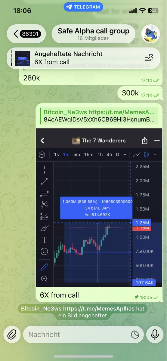 MemesAlphaa's tweet photo. I call in my  safe call group $7 at 200k      this go now to 1.2M market vap 

6X  call 

ca: 84cAEWqiDsV5xXh6CB69Hi3HcnumBbdjH4THfyorpump

if you want Join in safe call group pm me 

@Bitcoin_N3ws https://t.co/NypVjYCMRR