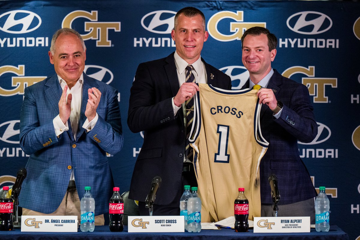 GTMBB's tweet image. We are pleased to formally introduce Georgia Tech Men’s Basketball Head Coach Scott Cross

#StingEm🐝