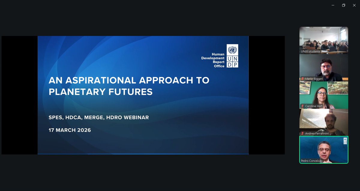 HDRUNDP's tweet image. ❓ What does it mean to take an #AspirationalApproach to development? 
 
“The word aspirational is very much meant to elicit a sense of agency,” said @pedrotconceicao at a recent seminar co-hosted by #SPES, #MERGE, @CapabilityApp, and @HDRUNDP. 
 
Sharing the vision behind