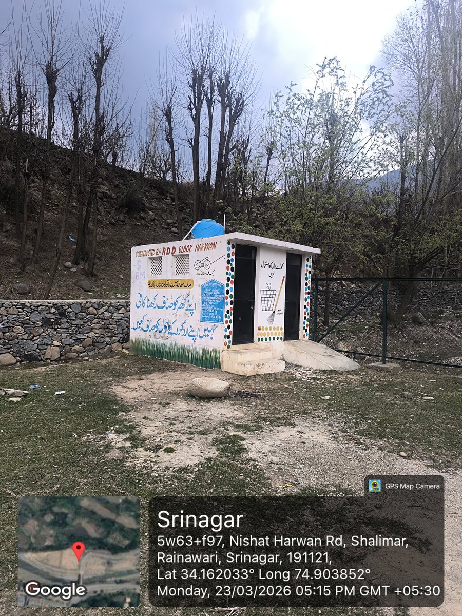 socialworker102's tweet photo. A public toilet constructed by RDD at Harwan was found closed today.
What is the purpose of such facilities if they remain locked?
Requesting authorities to ensure it remains open 24 × 7 for public convenience.
@CM_JnK @md_sbm @SMC_24x7 @AzeetaQureshi https://t.co/eZtjon4xAi