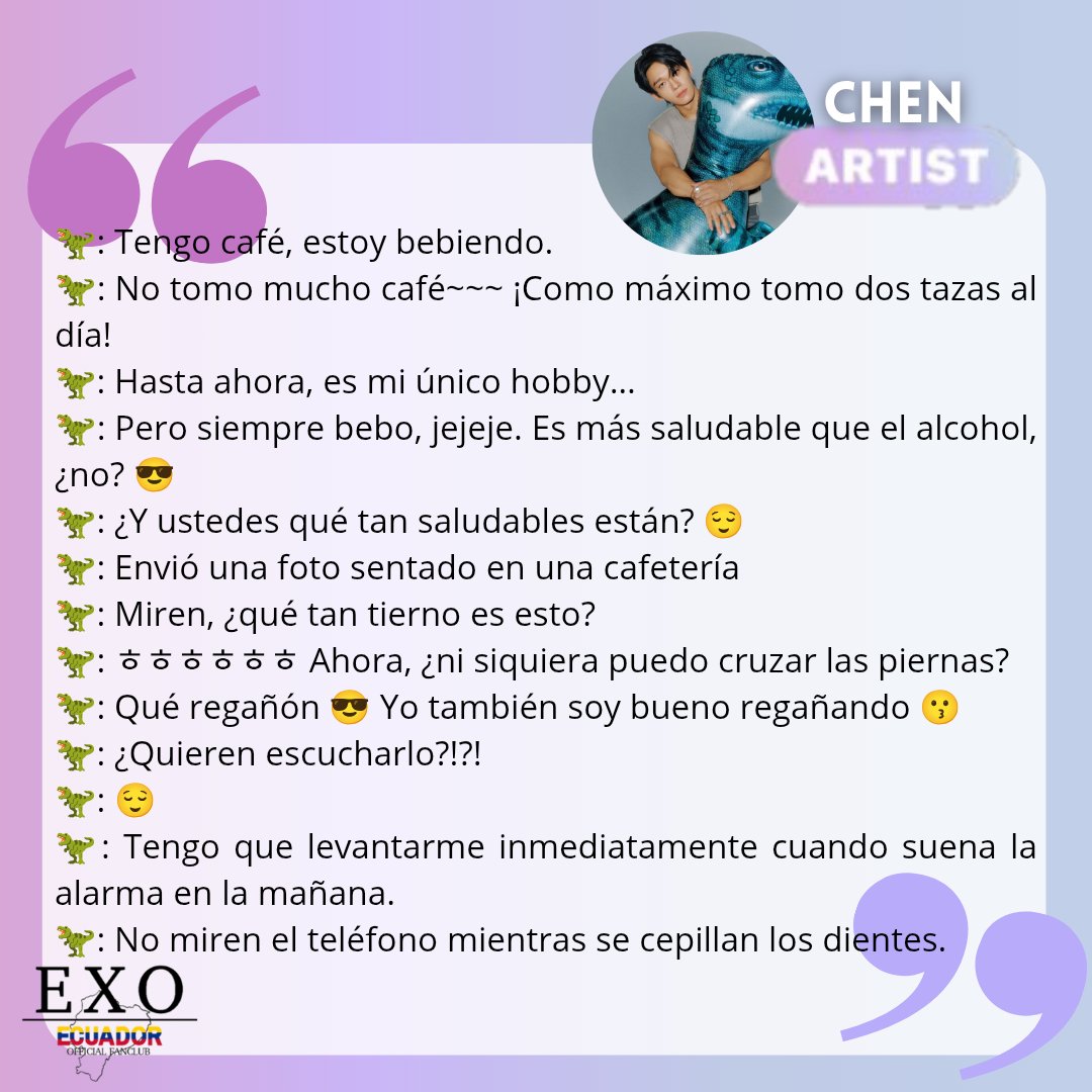 ChenEcOfficial's tweet photo. 🫧🦖|260323

Mensajes de #CHEN en bbl (2/2)

Cr. deabubble
#첸 #EXO #엑소 #weareoneEXO 

EXO Ec. | kdael🌼 https://t.co/wnIks6E3yn