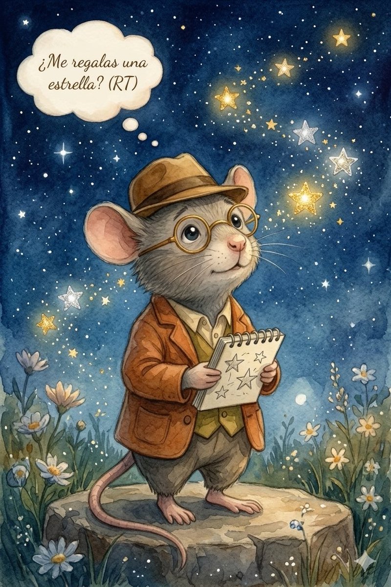 RatitosSoporte's tweet photo. Soy Ciro ⭐

No tengo redes.  
No sé lo que es un RT.

Pero dicen que cada uno  
puede hacer que mi historia  
llegue un poquito más lejos.

Yo solo sé contar estrellas…  
y hoy necesito muchas.

👉 ¿Me regalas una?
🛒 Ciro: el ratón que contaba estrellas

💛 #UnRTparaCiro https://t.co/sh77VUefI2