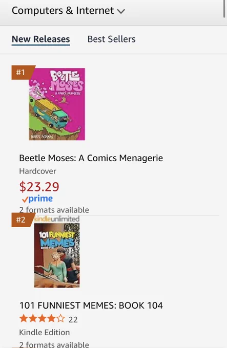 Beetle Moses book #1 new release in computers &amp; internet category. Big tech once again btfo