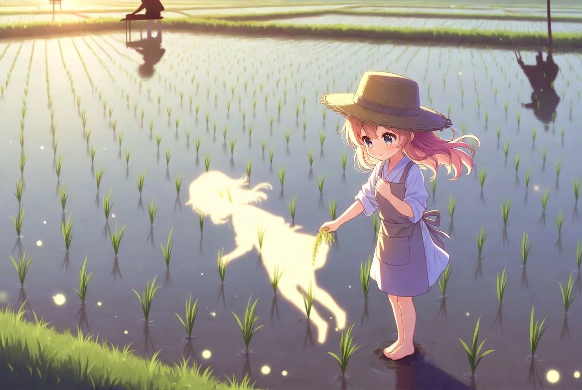 eancus's tweet photo. 畝に立つ影に宿る小さな祈り🌾

田圃に足を踏み入れる👣
手はトントンと土に触れる🙏

影は風に揺れて神を向く🌿
背中にポッと光が差し込む☀️

水面に作業の影が映る💧
心はソワリと作物の未来を想う🌱

籾の香りが漂い始める🌾
祈りはコツコツと畝に積まれていく🍃

#田圃の祈り #農作業の影 #土と命 https://t.co/irjOlCfQ6X