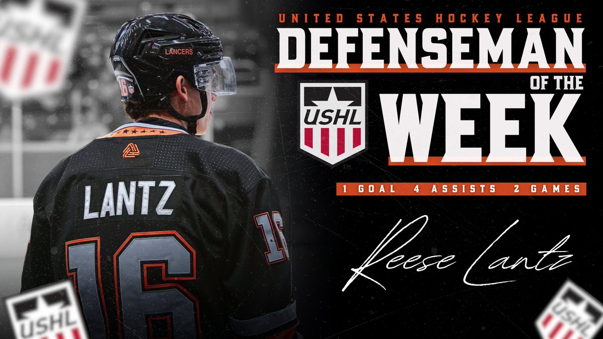 OmahaLancers's tweet photo. 𝙐𝙎𝙃𝙇 𝘿𝙚𝙛𝙚𝙣𝙨𝙚𝙢𝙖𝙣 𝙤𝙛 𝙩𝙝𝙚 𝙒𝙚𝙚𝙠 🔥⚔️

Reese Lantz captures the latest honor after recording back-to-back multi-point games in a weekend sweep at home.

Read more: https://t.co/h0v9LZMhlC