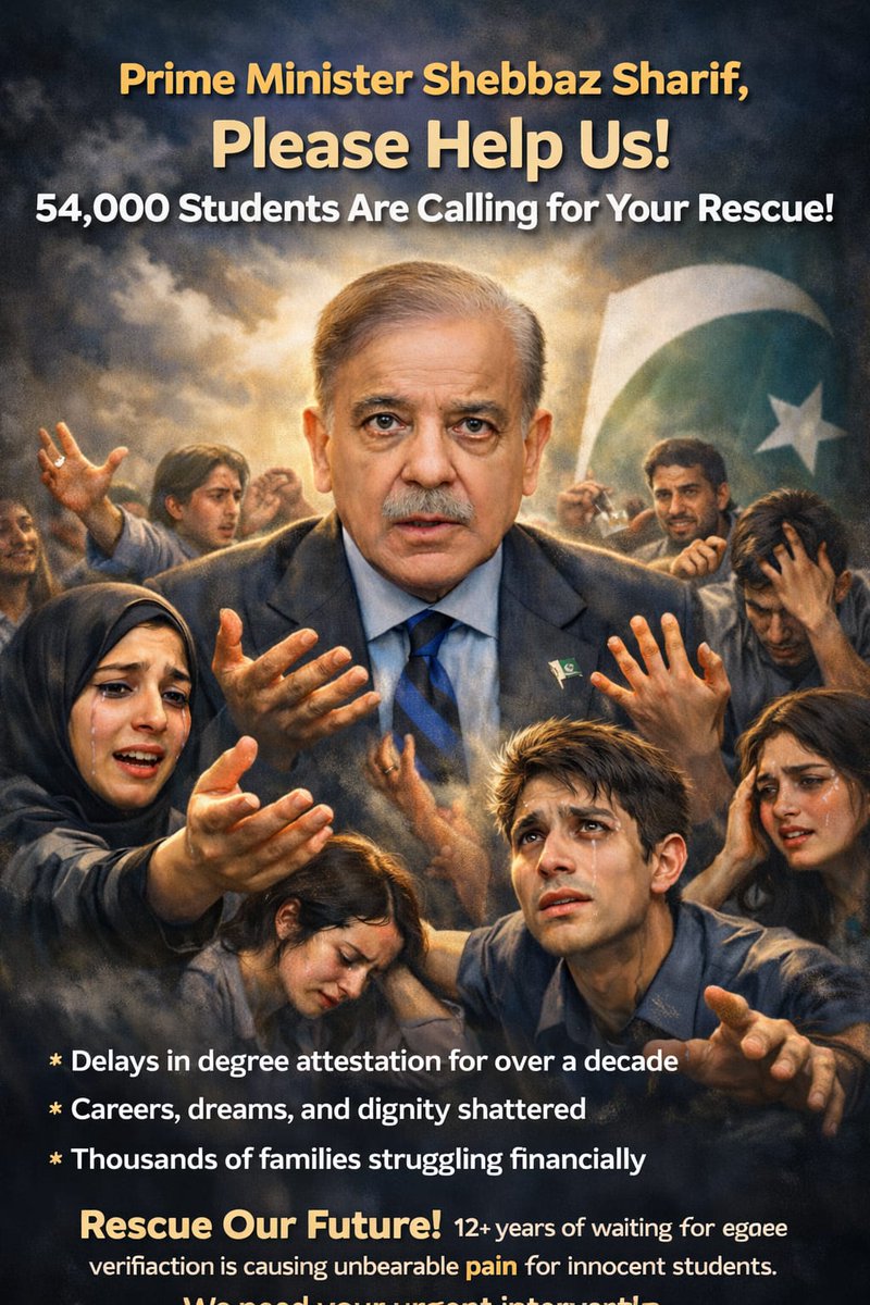 #StudentsFutureAtStake 
<a href="/CMShehbaz/">Shehbaz Sharif</a>
<a href="/Conv_KMS/">Dr. Khalid Maqbool Siddiqui</a>
<a href="/EduMinistryPK/">Ministry of Education and Professional Training</a> <a href="/bushraanjumbutt/">Senator Bushra Anjum Butt</a>
<a href="/SMasroorAhsan/">Senator Syed Masroor Ahsan</a> <a href="/afnanullahkh/">Senator Dr. Afnan Ullah Khan</a>
<a href="/KamranM69045926/">Kamran Murtaza</a>
<a href="/FalakNazChitral/">Senator Falak Naz Chitrali</a>
<a href="/FawziaArshadPTI/">Senator Fawzia Arshad</a>
<a href="/senmabdulqadir/">Mohammad Abdul Qadir</a>
<a href="/Khalidaateeb90/">Senator Khalida Ateeb</a>
<a href="/PalwashaKhan18/">Palwasha Khan</a> 
<a href="/hecpkofficial/">HEC Pakistan</a> <a href="/DrNiazAhmadSI/">Niaz Ahmad Akhtar</a> <a href="/DrZia_ulhaq/">Prof Zia Ul Haq (S.I),MBBS, PhD, FCPS</a>