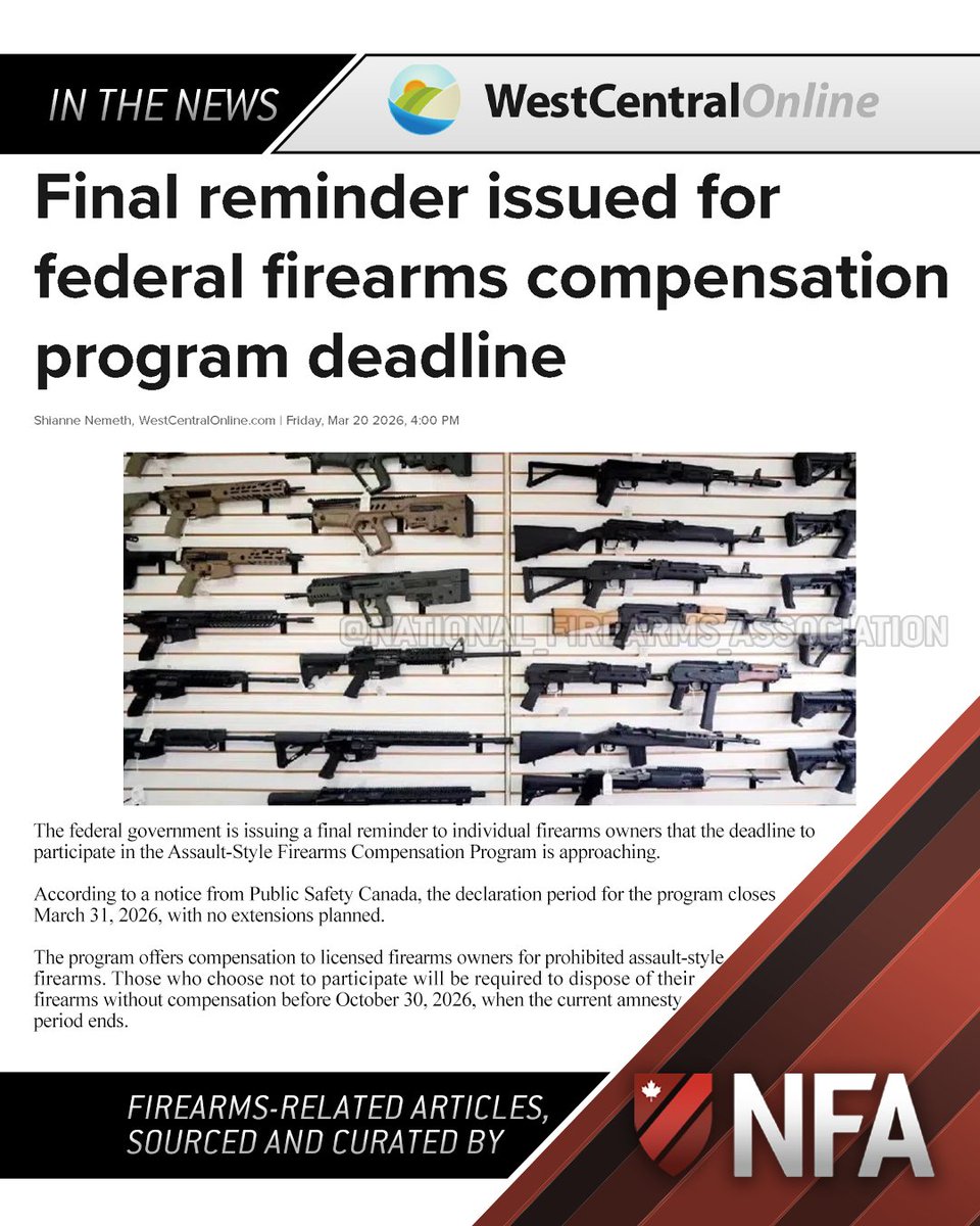 Canada's National Firearms Association tweet media