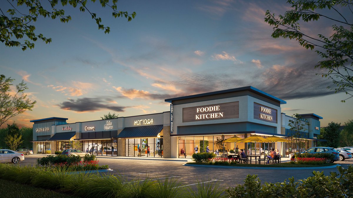 Preview3D's tweet photo. One client note shaped this one: don’t let it feel "placeholder".

That pushed the image toward believable signage, stronger materials, and a leasing story polished enough for real presentations.

Built with @CaldwellCos 

https://t.co/M1Q7Kq4KqE

#RetailDevelopment #3DRendering https://t.co/yeNoU4FrG8