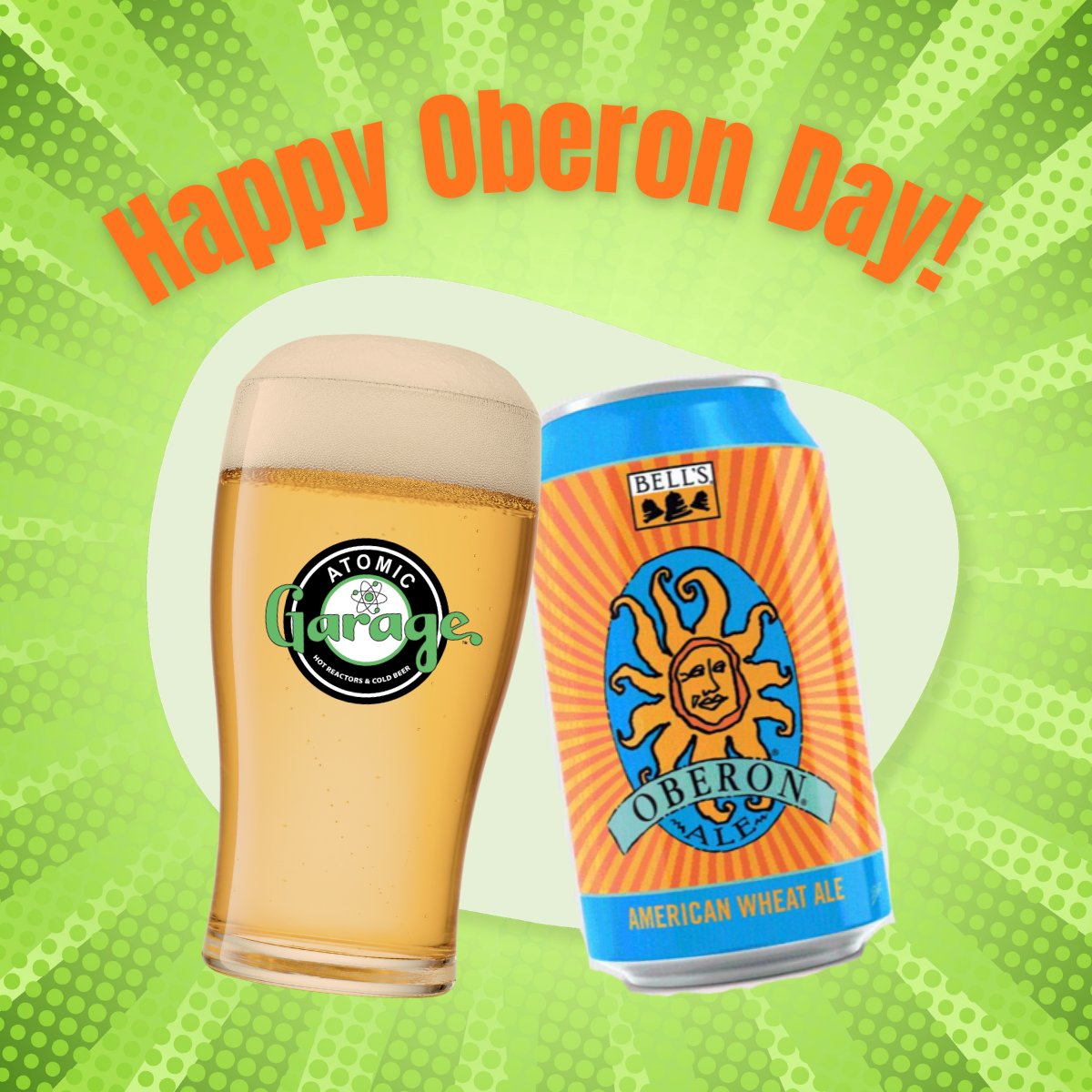 Happy Oberon Day, Michigan! ☀️🍺 From the Atomic Garage crew - where Oberon is the undisputed favorite beer that powers “aha!” moments about clean energy - today is sacred. #OberonDay #OberonAle #ChainReactionBook #AtomicGarageMovement #NuclearEnergy #MichiganProud #BellsBrewery