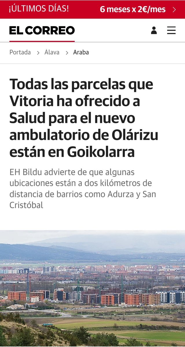 Jonmol88's tweet image. Olarizuko osasun zentroa eraikitzea urgentea da.  Udalak eskainiriko orubeek auzotarrek markatzen dituzten irizpideak bete behar dituzte.
Udal gobernuaren ardura da orube egokiak eskaintzea. 
Gakoa ez da kopurua, irisgarritasuna, zentralitatea eta ondo komunikatua egotea baizik.