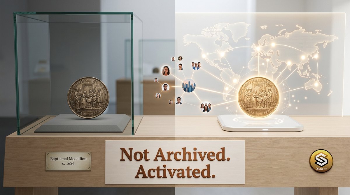 SereToken's tweet photo. this isn’t preservation… it’s activation 🔥

SERE doesn’t just store history 🏛️
it brings it to life
1626 Baptismal Medallion →
digitized 🧬
activated ⚡
connected to a global community 🌍

not sitting in a vault
but living, evolving, shared
history, but actually moving tbh 😬 https://t.co/oy0NmHXerN