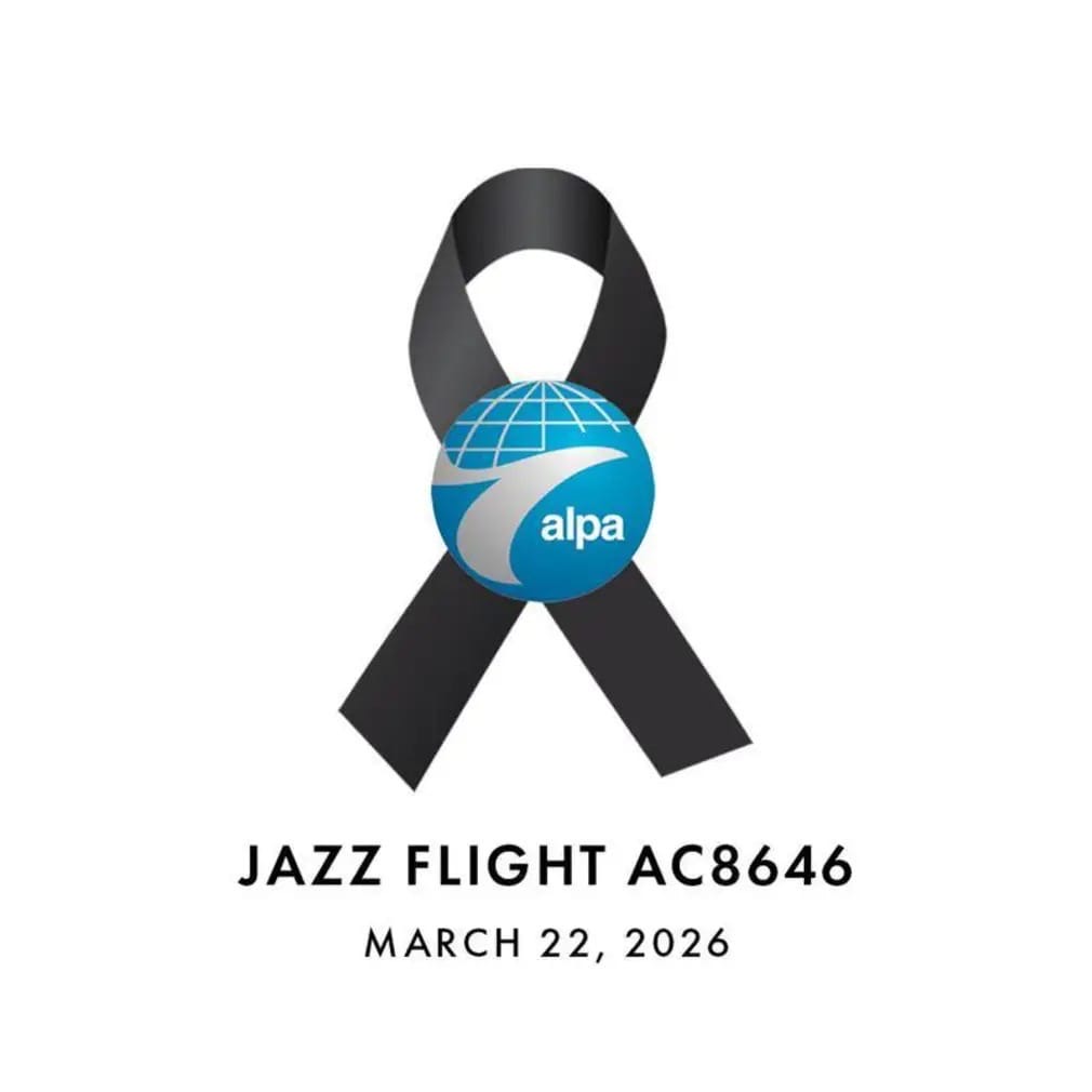 BCFMWU's tweet photo. Two pilots are dead following a runway incident involving an Air Canada plane and a fire truck in New York. Our thoughts are with their families, friends and coworkers. Safety matters, for all of us, every shift.✊ https://t.co/3CVkbKi0kj