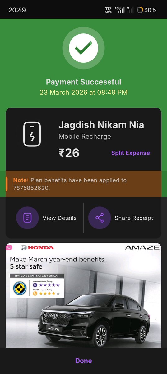 N_jagdeessh's tweet image. @ViCustomerCare On ₹379 plan (2GB/day + 5G) but speed drops at ~1GB and alerts show “data low” early. Had to recharge ₹26 for speed. Please fix. #Vi #5G

#ViNetwork 
#Fraud5GCommitment
#ChorCompany