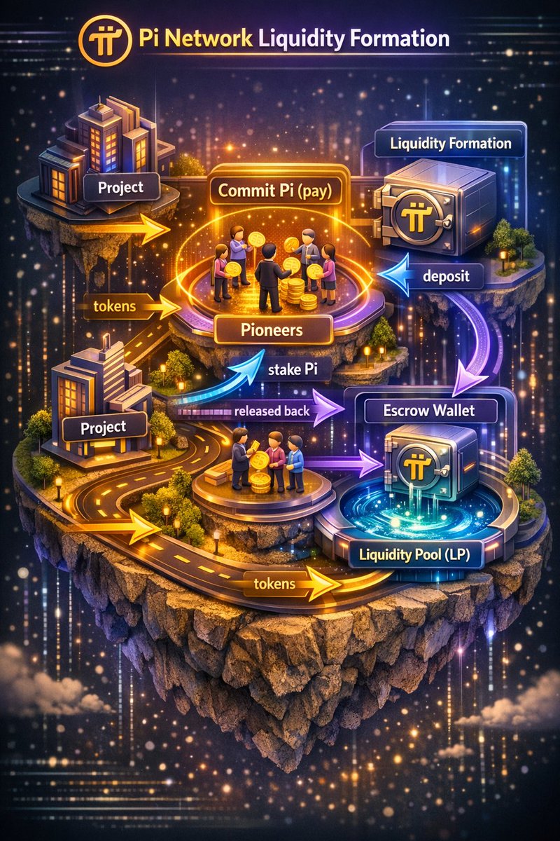 drnicolas_'s tweet photo. 🚀 Pi Network Liquidity Formation Explained!

💡 A powerful ecosystem where:
👥 Pioneers commit & stake Pi
🏗️ Projects receive tokens
🔐 Escrow Wallets secure deposits
🌊 Liquidity Pools (LP) enable real market flow

✨ This creates a fair, transparent & community-driven economy inside Pi Network!

🔥 Stake ➝ Earn ➝ Build ➝ Grow

📊 The future of decentralized liquidity is being shaped NOW!

👇 Join our community for latest updates, guides & alpha:
📢 Telegram:   https://t.co/IknBWrvf3G

🚀💜🔁