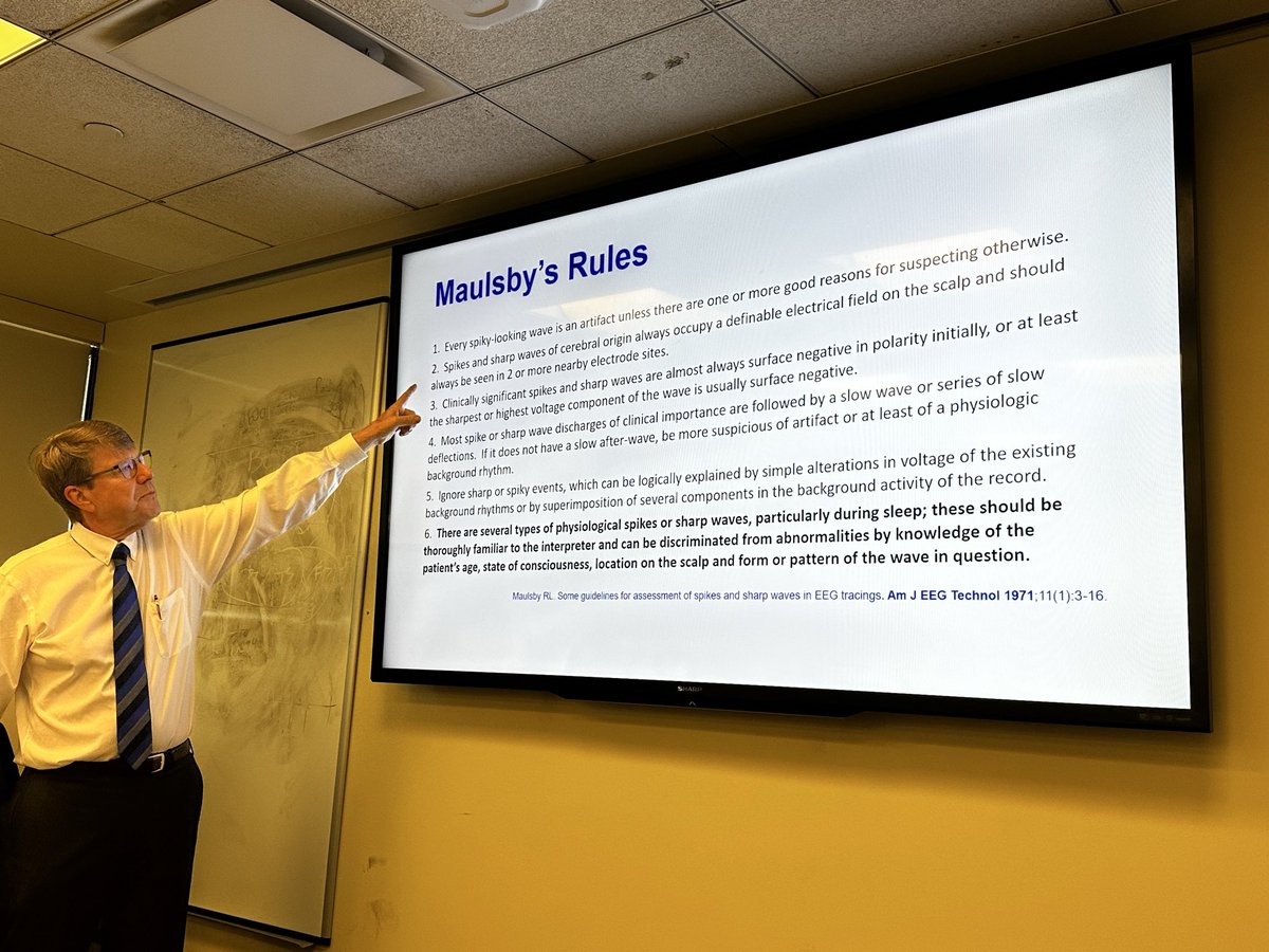 CwruEpilepsy's tweet image. We had a phenomenal day with Dr. William Tatum in Cleveland today. Wonderful grand rounds on intraoperative ECOG and then a special #EEG lecture for our fellows and residents on common pitfalls of EEG interpretation. Thank you so much for visiting us. #NeuroX #Epilepsy