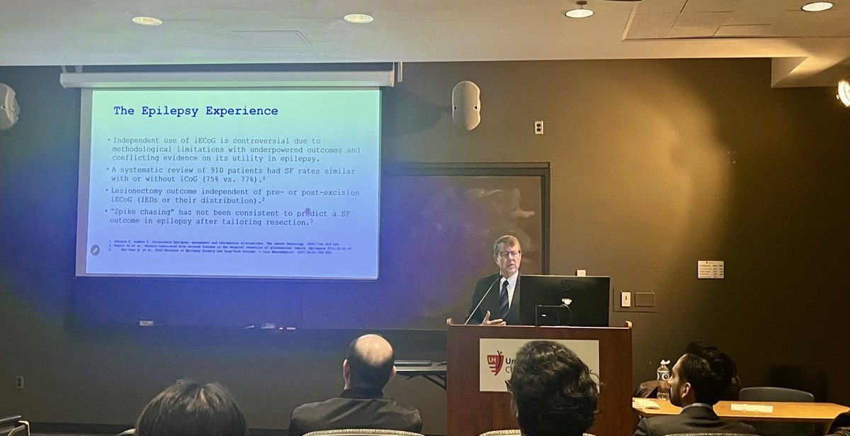 CwruEpilepsy's tweet image. We had a phenomenal day with Dr. William Tatum in Cleveland today. Wonderful grand rounds on intraoperative ECOG and then a special #EEG lecture for our fellows and residents on common pitfalls of EEG interpretation. Thank you so much for visiting us. #NeuroX #Epilepsy