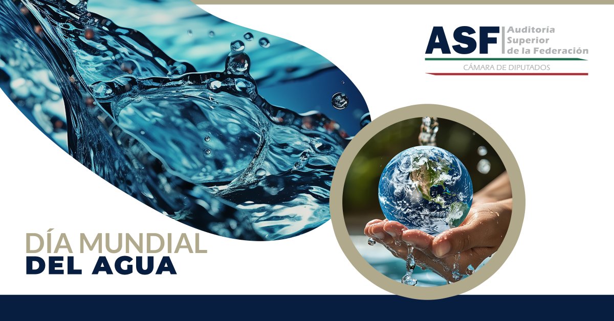 En la #ASF nos encargamos de vigilar los recursos públicos, pero sin duda, uno que debe ser cuidado por todos es es el agua.
Hagamos equipo y hagamos conciencia.  #DíaMundialDelAgua 💧🌎