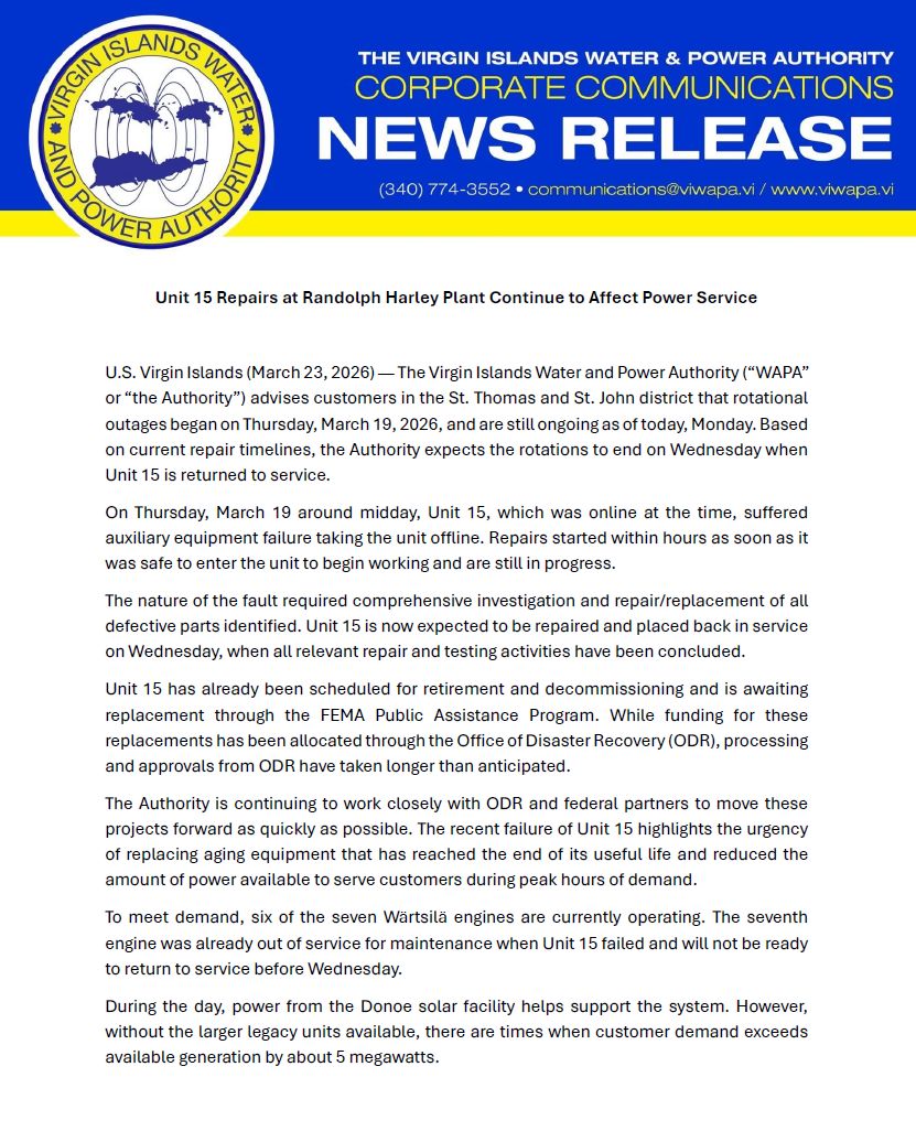Virgin Islands Water & Power Authority tweet media