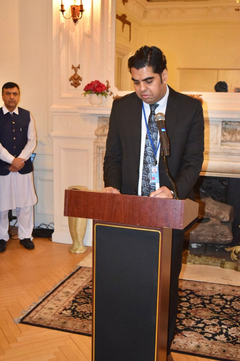 Pakistan Day ceremony: Mission officers read leadership messages; proceedings led by Jawad Ajmal