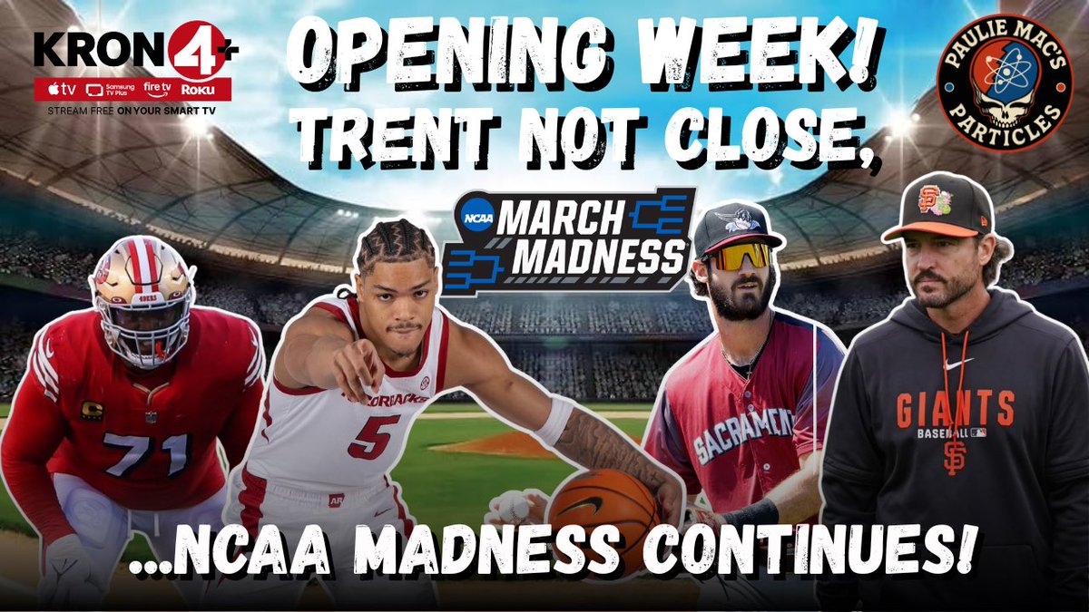 Hey now, sports fans!
PMP is live at High Noon…

March Madness, Giants ready for Wednesday, Warriors in Dallas, flag football(?) and more! 
youtube.com/watch?v=IrEcAG…