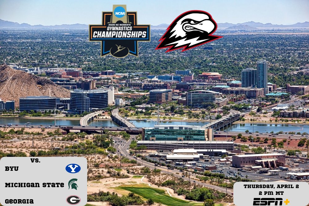 SoUTGameday's tweet photo. The Flippin' Birds are headed to the NCAA Regionals! Next stop for @suugym : Tempe 🌵☀️ #RaiseTheHammer #OneFamilyOneFight #suu #tbirdnation #soutahgameday #ncaa #mpsf #suugym #collegegym #gymnastics #regionals #southernutah https://t.co/gRUy2bkBja