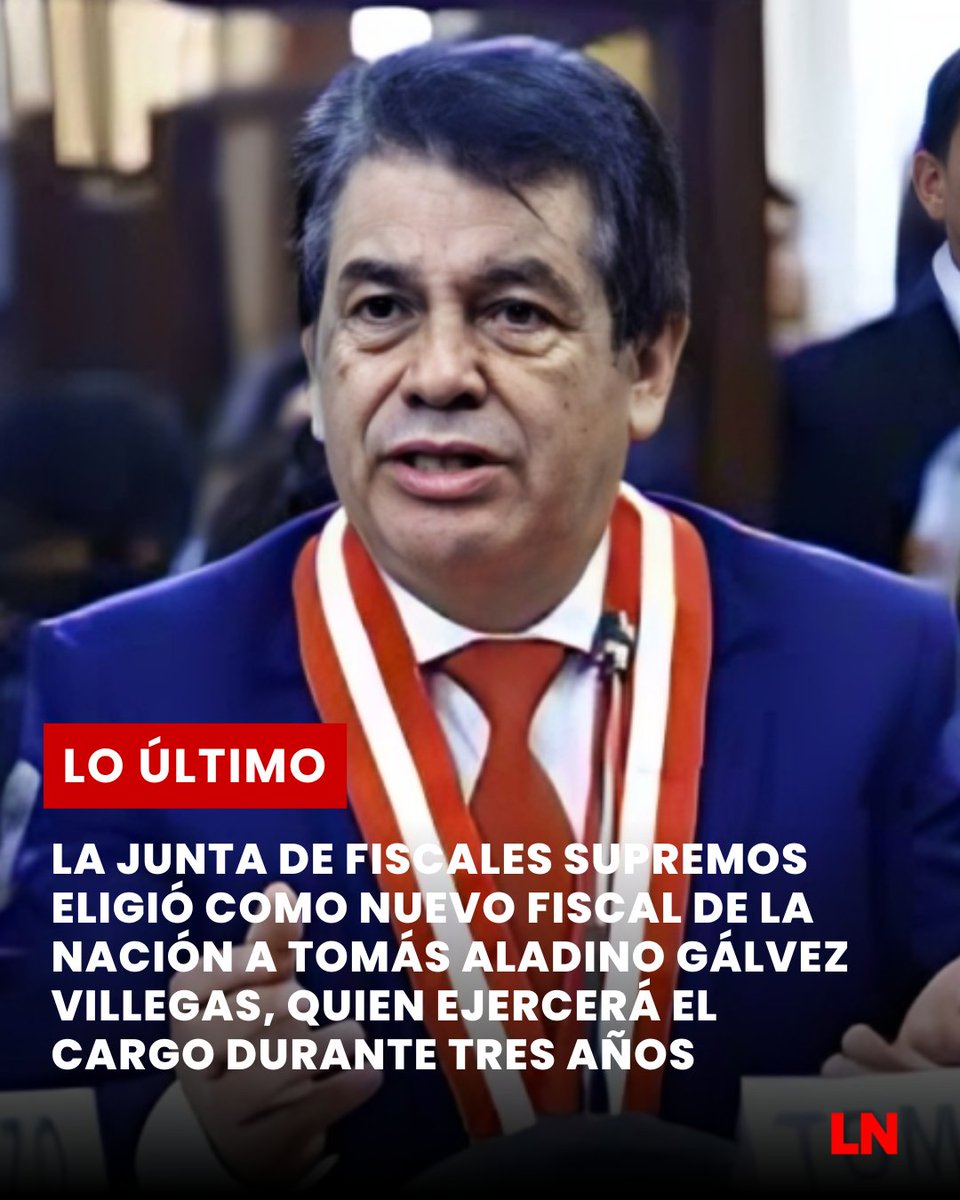 lanoticiaperu_'s tweet photo. ⚖️ #Último | Nuevo fiscal de la Nación

La Junta de Fiscales Supremos eligió a Tomás Aladino Gálvez como fiscal de la Nación para un periodo de tres años.

#PolíticaPerú #MinisterioPúblico https://t.co/aC7pOeeWnq