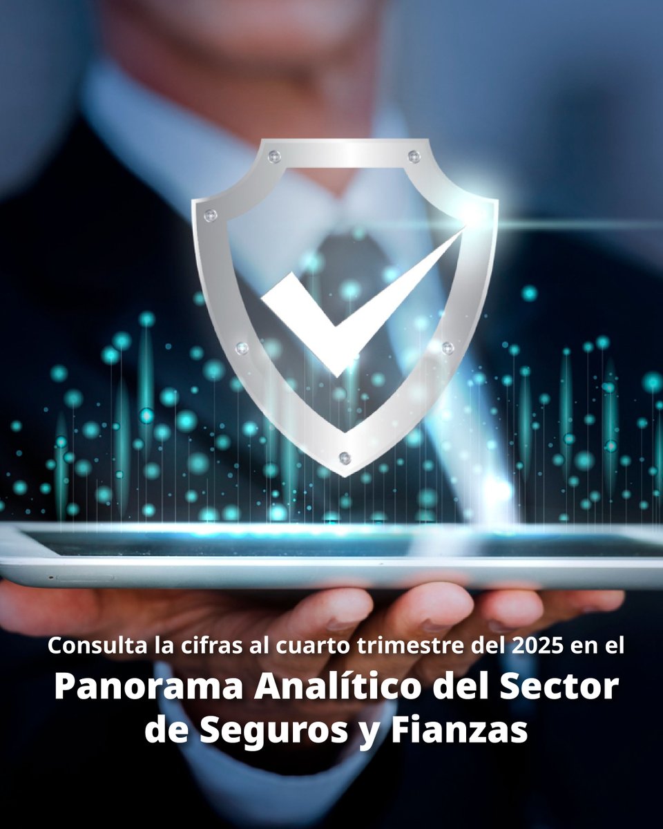 CNSF_gob_mx's tweet photo. ¡Conoce los resultados y la información más relevante del Sector Asegurador y Afianzador al cuarto trimestre de 2025, con nuestro reporte Panorama Analítico del Sector!📊
Consúltalo aquí: https://t.co/86s0K5GNr1
#AMIS #AMIG #Aseguradoras #Afianzadoras #CNSF #PAS_CNSF https://t.co/Ri7bqA1NTh