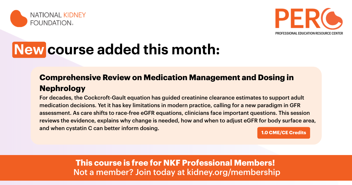 NKF_NephPros's tweet image. Still using Cockcroft-Gault for dosing decisions?

This new course examines its limitations and what clinicians need to know as practice shifts to race-free eGFR.

bit.ly/3PQuiYv

#KidneyHealth #Nephrology #ContinuingEducation