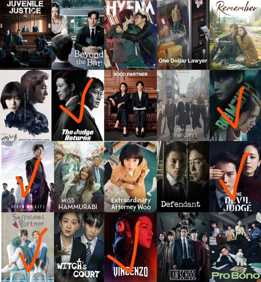 Hukuk temasını pek sevmediğim için bu listede sınıfta kaldım biraz