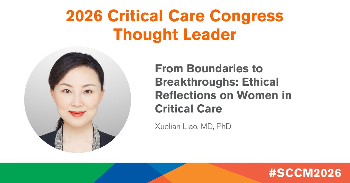 The next #SCCM2026 thought leader session begins at 1:30 pm CT. Xuelian ...