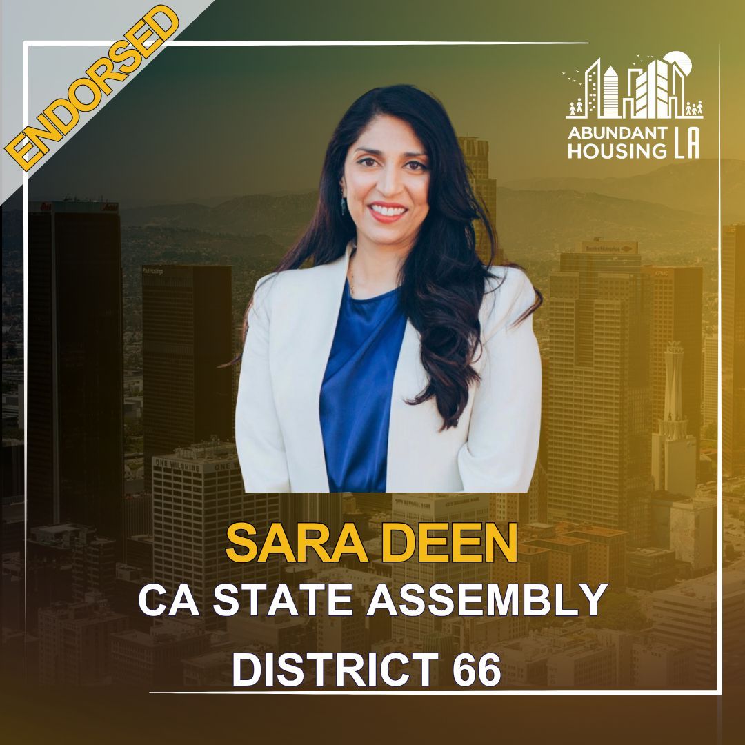 AbundantHousing's tweet photo. AHLA is proud to announce our endorsements for the 2026 June primary election. These candidates are true pro-housing champions—leaders who share our vision for more homes, stronger communities, and a better future for all.

This is just the second wave, and there’s much more to come! Stay tuned for future announcements and opportunities to support our endorsed candidates in the months ahead. Together, we’re building momentum for housing progress across the state!-- Be sure to join us for our AHLA PAC fundraiser on Thursday, April 23rd!