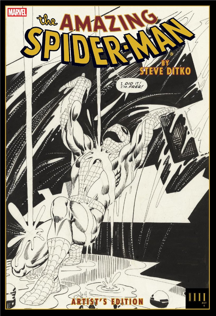 ComicCrusaders's tweet image. First look at The Amazing Spider-Man by Steve Ditko Artist’s Edition is HERE! Skybound, Image, and Act 4 are bringing Spidey history to life with full-size original art, including Amazing Fantasy #15. This is collector catnip.

#SpiderMan #SteveDitko #Skybound #ComicBooks