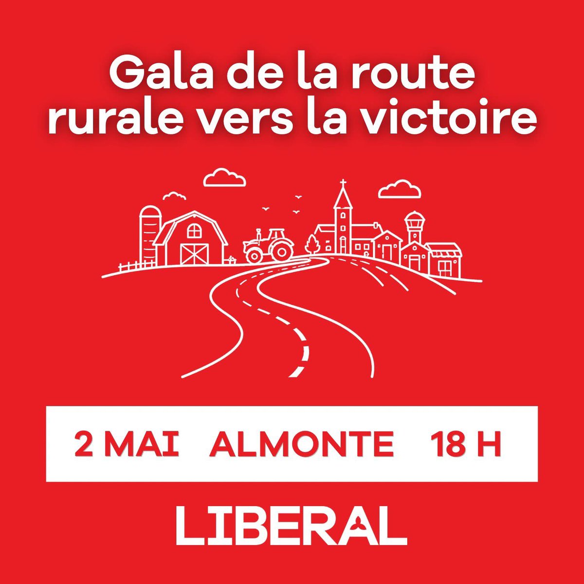 CarletonPLA's tweet photo. 🌾 You’re invited: Rural Road to Victory Gala
Join fellow Liberals and special guests former Ontario Premier Kathleen Wynne + leadership contestants as we connect 🤝, reflect 💬, and rebuild 💪

🗓 May 2, 2026 | Almonte
⏳ Early bird pricing until April 20

👉 Info and tickets at:  https://t.co/g217cIM5Ag

*****

🌾 Vous êtes invité(e) : Gala de la route rurale vers la victoire

Joignez-vous à d’autres libéraux et à des invités spéciaux, dont l’ancienne première ministre de l’Ontario Kathleen Wynne ainsi que des candidats à la direction, alors que nous nous rassemblons pour échanger 🤝, réfléchir 💬 et nous rebâtir 💪

🗓 2 mai 2026 | Almonte
⏳ Tarif hâtif jusqu’au 20 avril

👉 Infos et billets : https://t.co/l1rq1xpasi

#onpoli