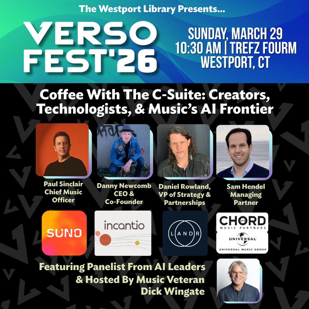 incantio_sync's tweet photo. Don’t miss Incantio CEO, Danny M Newcomb at The Westport Library’s VersoFest ‘26, this Sunday!

https://t.co/zOATGe6ZDA https://t.co/BKsfrINn9Q