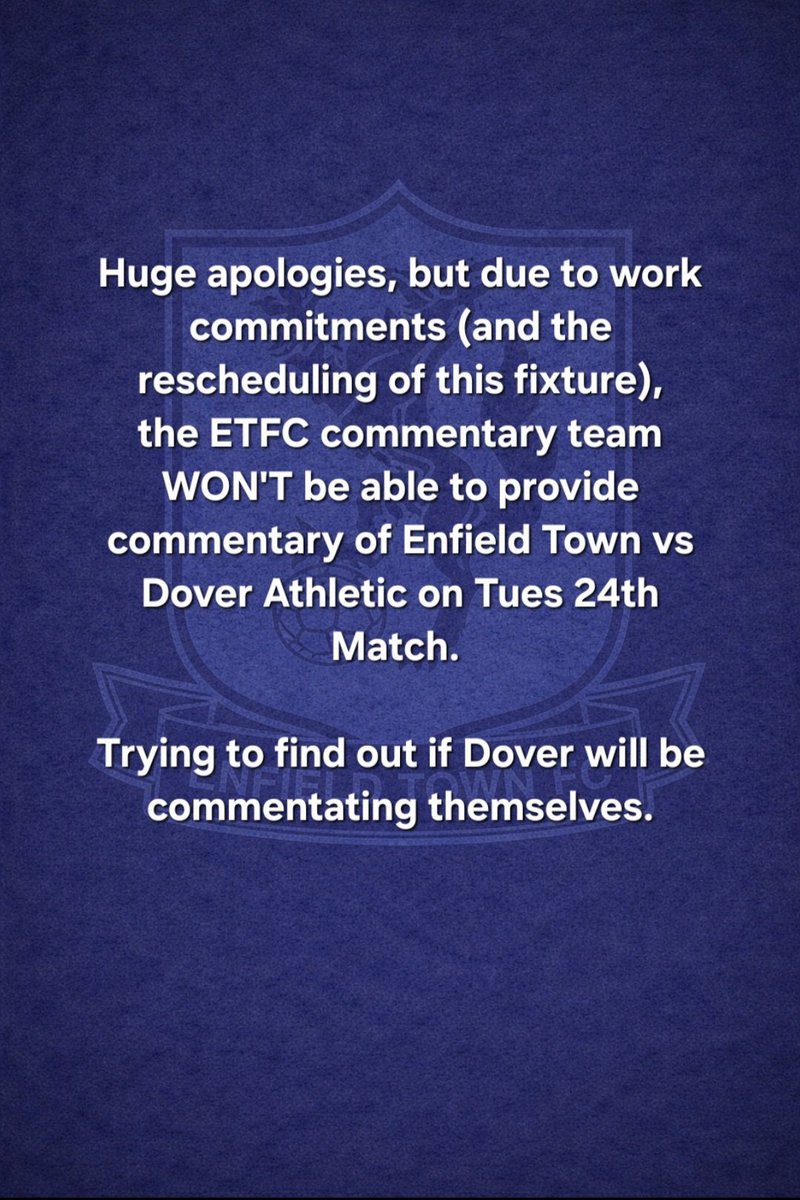 Enfield Town FC Commentary tweet media