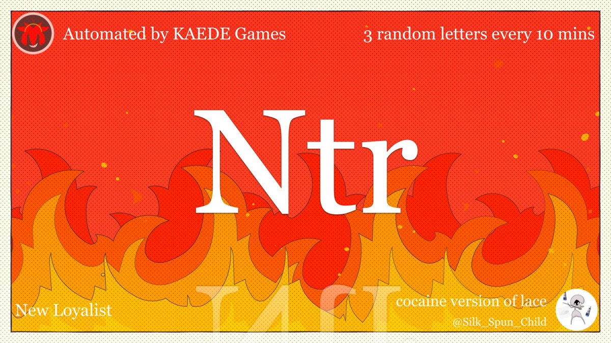 3 random letters every 10 mins tweet media