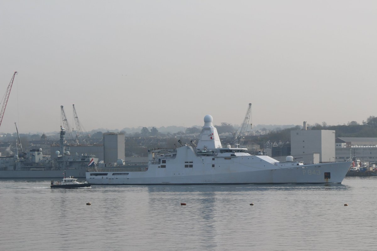 KayceeMay51's tweet photo. HNLMS Groningen, a Holland-class offshore patrol vessel operated by the Royal Netherlands Navy, leaving #HMNBDevonport this morning and arriving back in this afternoon.  #sdpowerful #sdadept #sdtamarracer #khmplymouth  @SercoGroup https://t.co/ejQhTw2qBD