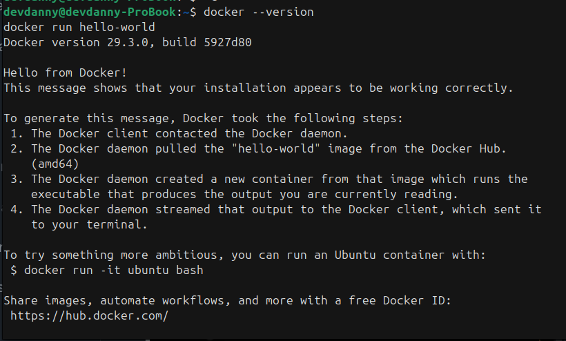 dannyclassi_c's tweet photo. Day 39: Just finished Docker fundamentals.

Built my first image from a Dockerfile, ran containers, understood the build vs run mental model.

Starting my 3rd project — a CI/CD deployment pipeline dashboard.

GitHub webhooks → Docker containers → automated builds → real-time logs.

New tools: Docker, PostgreSQL, GitHub webhooks.

2 projects deployed in 38 days. Let's see what the next 2 weeks look like.