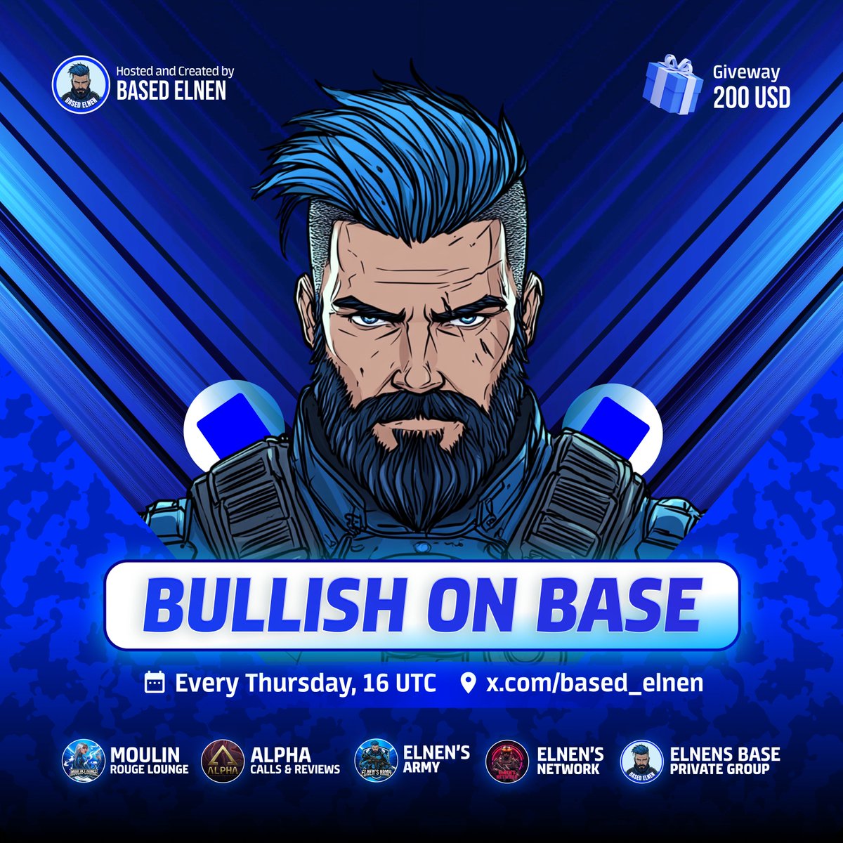 Cooking another banger episode of "Bullish on Base" this week 👀 

We're gonna discuss:
- AI &amp; innovative agents
- Market sentiment
- AI narratives on Base

▫️ Justin - <a href="/DecentralBros_/">DBRO</a> (COHOST) 🎙

Confirmed lineup:
▫️ <a href="/doppelfun/">Doppel</a> $DOPPEL - <a href="/prollynuthin/">Nova</a> <a href="/0xm1kr/">M1KR</a> 
▫️ <a href="/tokensdotfun/">tokens.fun</a>