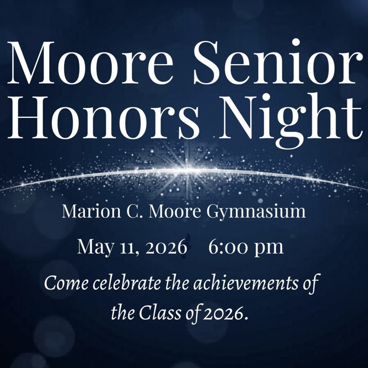 mooremustangs's tweet photo. ‼️Attention Seniors ‼️
🗓️ Mark your calendars for Senior Honors Night
#KNOWmoore https://t.co/DL0jPMSFCG