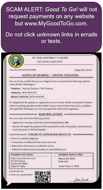 WSDOT Good To Go! tweet media