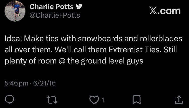 Charlie Potts  tweet media