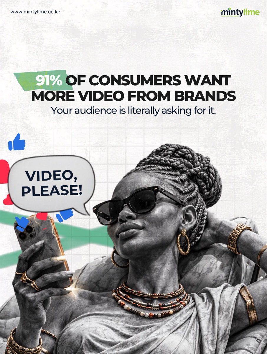 Nyandia_G's tweet image. POV: You’re wondering why your engagement is tanking while your competitors are scaling. 

The truth? You’re likely ignoring the 91% of consumers who are asking for a specific type of content.

#MarketingTips #GrowthHacking #VideoFirst