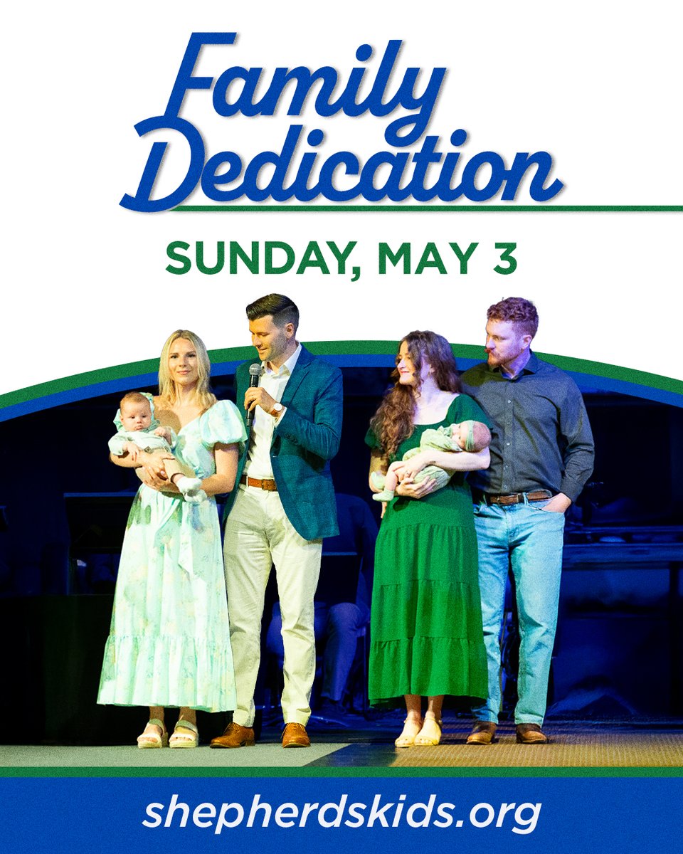 NOW REGISTERING! On May 3, during all services, parents will get the opportunity to commit to raising their child in a godly home &amp; entrusting the Lord with their ultimate care. 👏 The pastors and congregation will also pray for the families. ➡️ subspla.sh/rwt3jm5