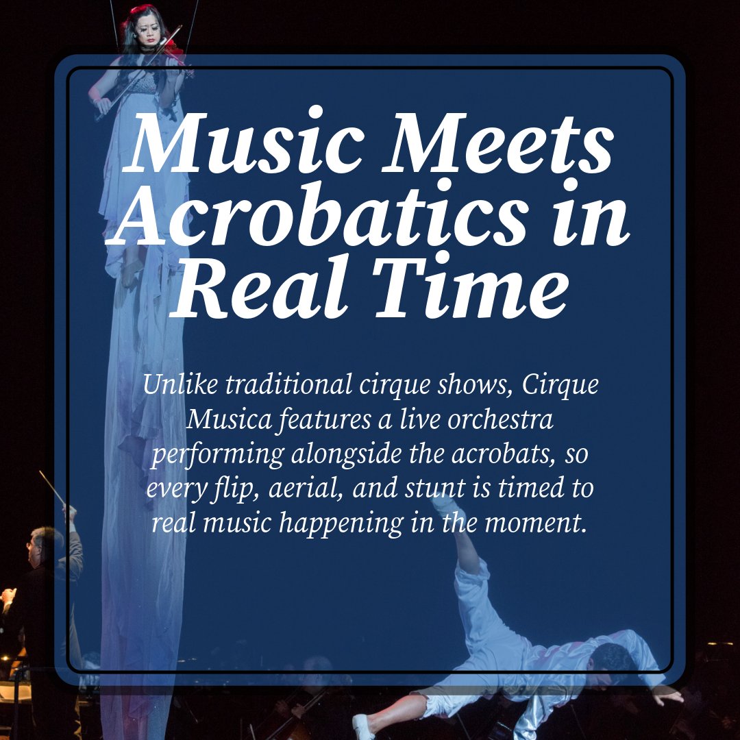 CirqueMusica's tweet image. Fun Fact: Cirque Musica is where music, movement, and pure magic collide, bringing you a show that’s as thrilling to hear as it is to see.
Stay tuned for more behind-the-scenes moments and surprises… 🎶

#cirquemusica #cirque #LiveEntertainment #LiveShow  #funfacts