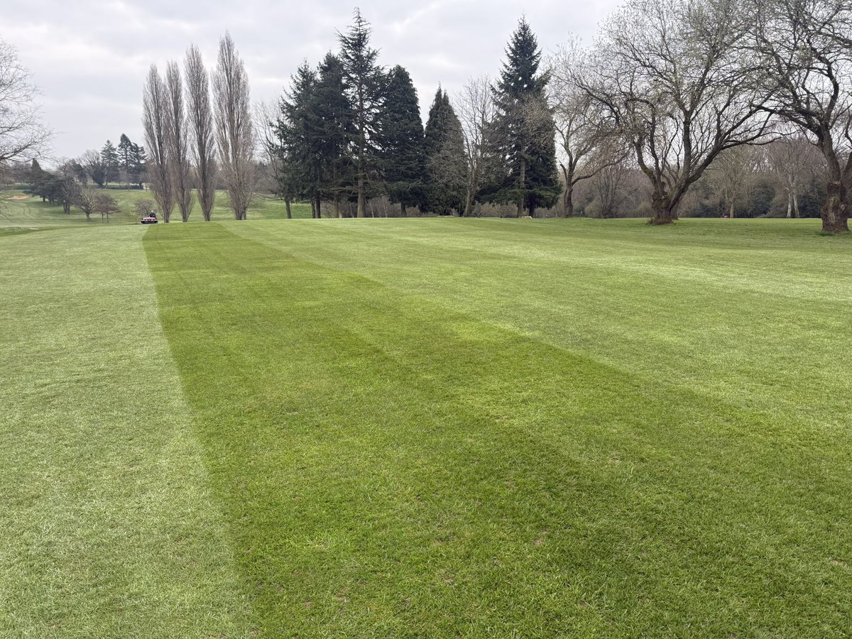 c86low's tweet image. Fairways turn for some additional maintenance with a brush followed by a cut! Last weeks spray had picked them up nicely! #turf #golf #greenkeeping #golfcourse