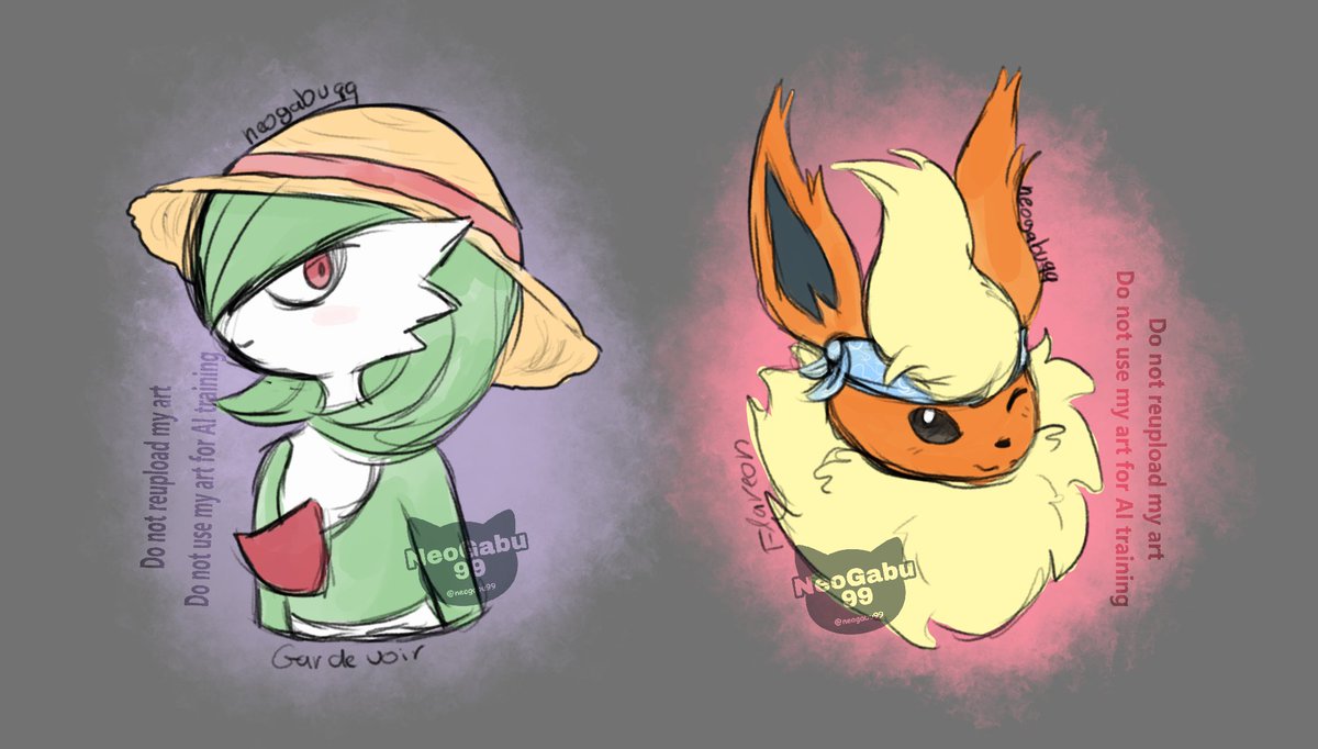 Bocetos a color de Gardevoir y Flareon uwu

#pokemon #flareon #gardevoir