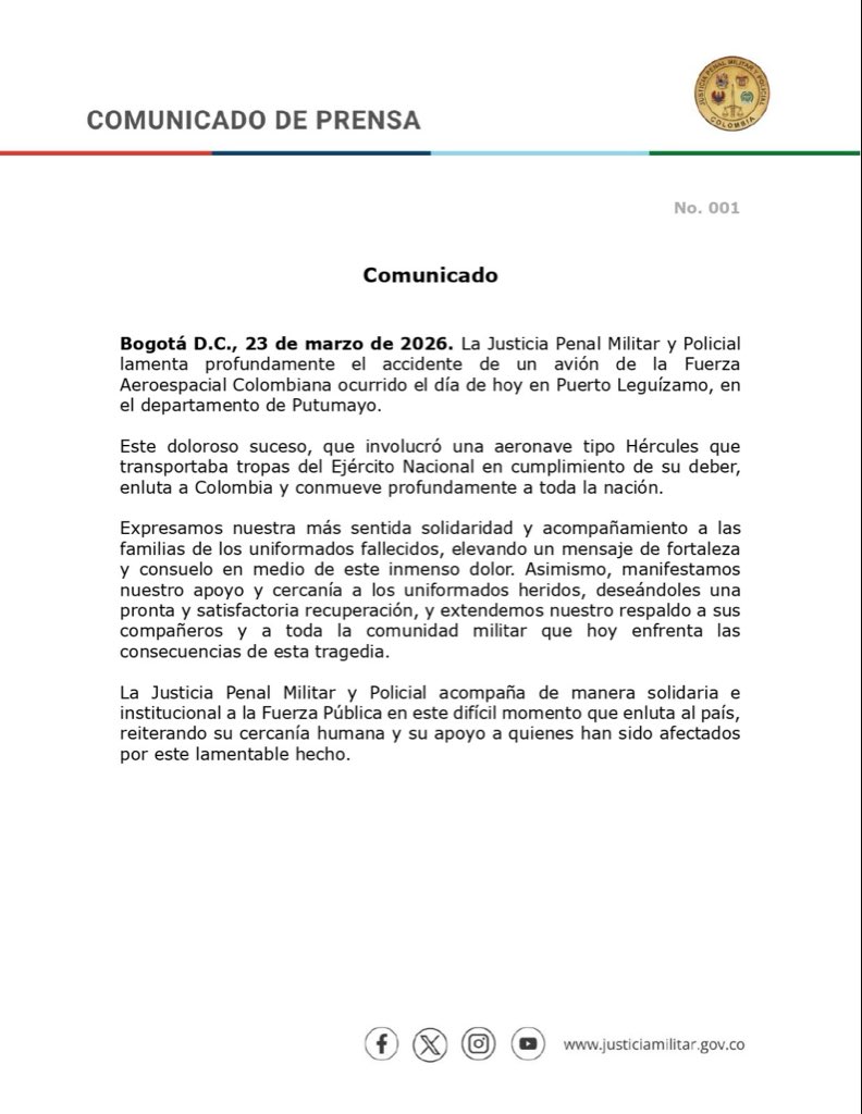 Justicia Penal Militar y Policial tweet media
