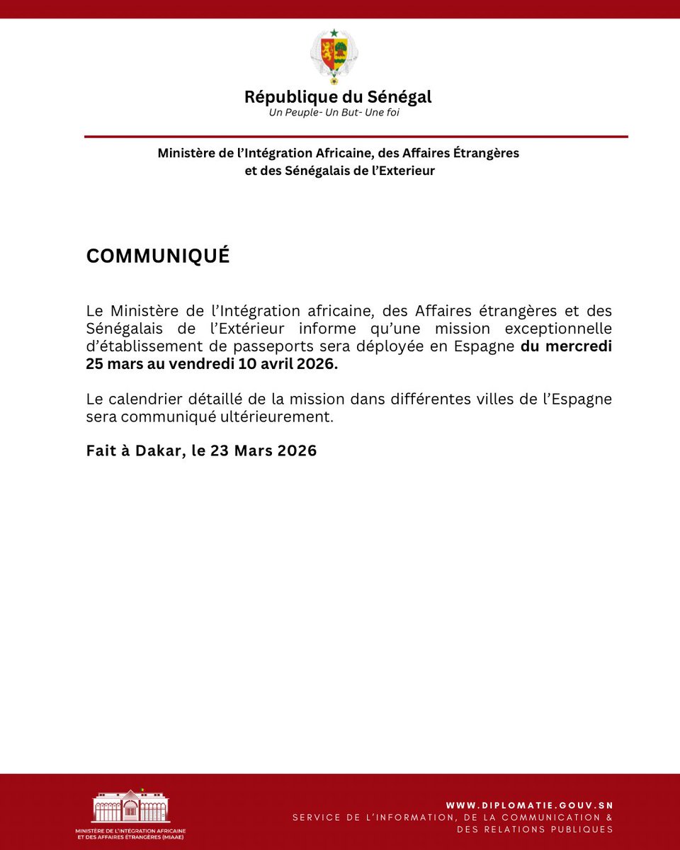 Min. Intégration Africaine & Affaires Étrangères tweet media